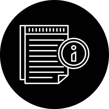 Info Line inverted circle. Vector Illustration For Web Use