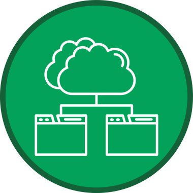 Ağ Hattı çoklu dairesi. Web Kullanımı için Vektör İllüstrasyonu