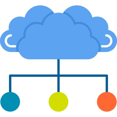 Cloud Flat sticker. Vector Illustration For Web Use