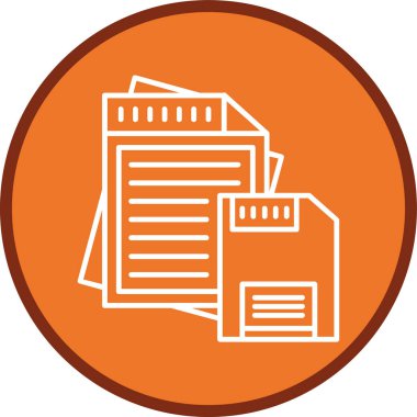 Düğme Hattı çoklu çemberini kaydet. Web Kullanımı için Vektör İllüstrasyonu