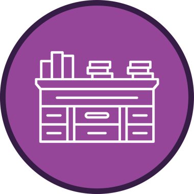 Çekmecenin Göğüs Hattının çoklu dairesi. Web Kullanımı için Vektör İllüstrasyonu