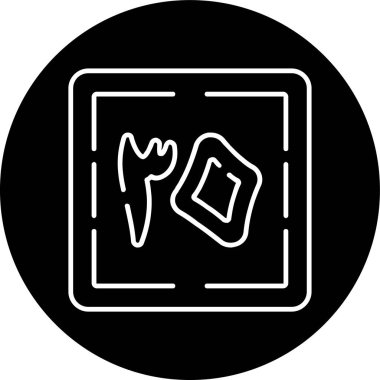 Thalathun Line inverted circle. Vector Illustration For Web Use