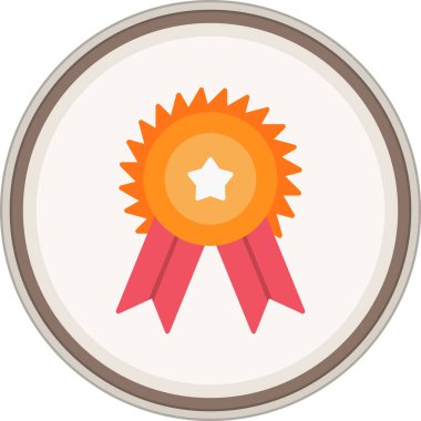 Award Flat sticker. Vector Illustration For Web Use