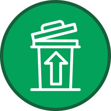 Çöp-Yenileme Hattı çoklu dairesi. Web Kullanımı için Vektör İllüstrasyonu