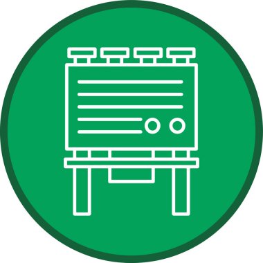 Billboard Line çok daireli. Web Kullanımı için Vektör İllüstrasyonu