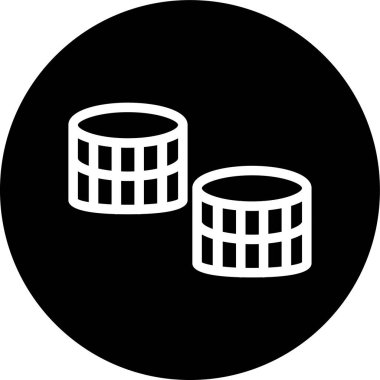 Bozuk Para Hattı ters dönmüş çember. Web Kullanımı için Vektör İllüstrasyonu