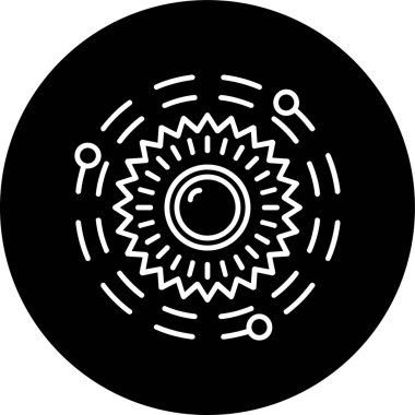 Sun Line inverted circle. Vector Illustration For Web Use