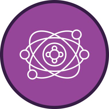 Atom Hattı çoklu dairesi. Web Kullanımı için Vektör İllüstrasyonu