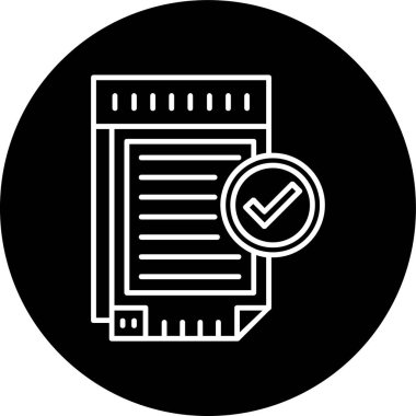 File Line inverted circle. Vector Illustration For Web Use