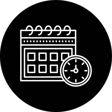 Takvim Çizgisi ters çevrildi. Web Kullanımı için Vektör İllüstrasyonu