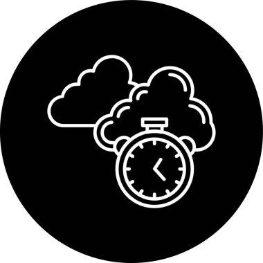 Bulut Hattı ters dönmüş daire. Web Kullanımı için Vektör İllüstrasyonu