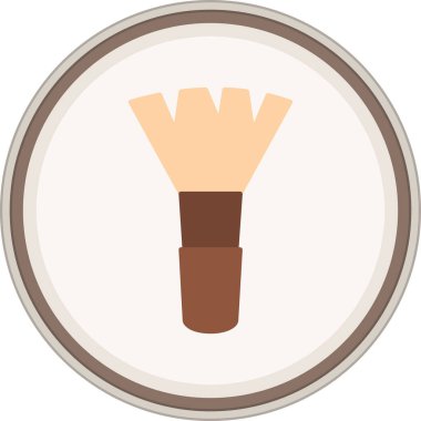 Makyaj fırçası düz çıkartması. Web Kullanımı için Vektör İllüstrasyonu
