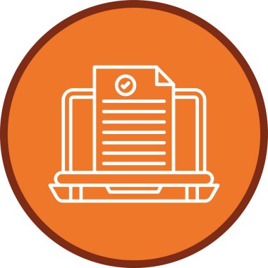 Laptop hattı çoklu daire. Web Kullanımı için Vektör İllüstrasyonu