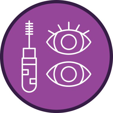 Kirpik Mascara Hattı çoklu daire. Web Kullanımı için Vektör İllüstrasyonu