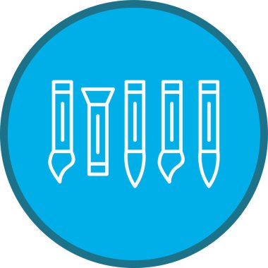 Fırça Hattı 'nı çok daireli boya. Web Kullanımı için Vektör İllüstrasyonu