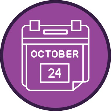 24 Ekim Tarih Hattı çok çemberli. Web Kullanımı için Vektör İllüstrasyonu