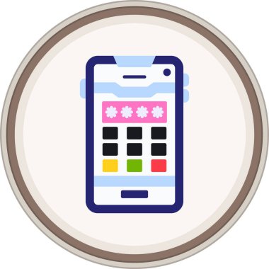 Pin kodu düz etiket. Web Kullanımı için Vektör İllüstrasyonu