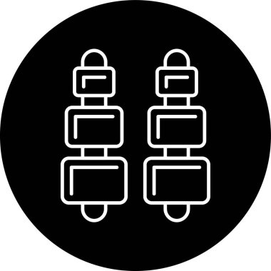 Align Line inverted circle. Vector Illustration For Web Use