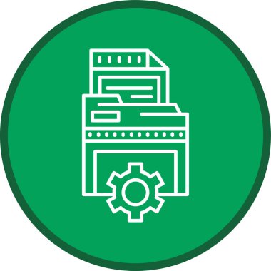 Folder Management Line multi circle. Vector Illustration For Web Use