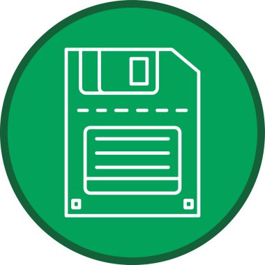 Floppy Line çok daireli. Web Kullanımı için Vektör İllüstrasyonu