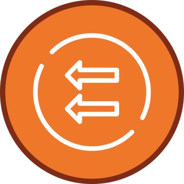 Arrow-left Line multi circle. Vector Illustration For Web Use