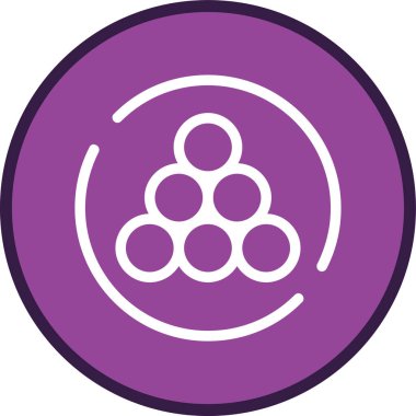 Top Yığını Çizgisi çok daireli. Web Kullanımı için Vektör İllüstrasyonu