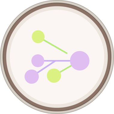 Hepatic Sinusoid Flat sticker. Vector Illustration For Web Use