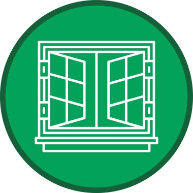 Pencere Çizgisi çoklu daire. Web Kullanımı için Vektör İllüstrasyonu