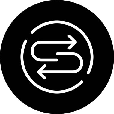 Arrows-repeat Line inverted circle. Vector Illustration For Web Use