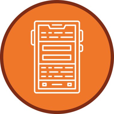 Akıllı telefon hattı çoklu daire. Web Kullanımı için Vektör İllüstrasyonu