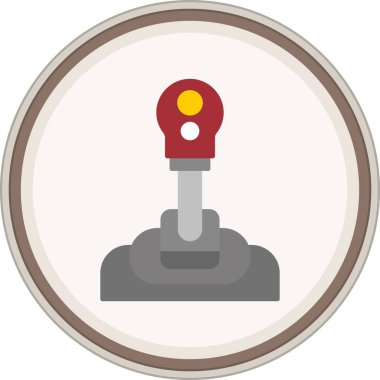 Düz vites çıkartması. Web Kullanımı için Vektör İllüstrasyonu