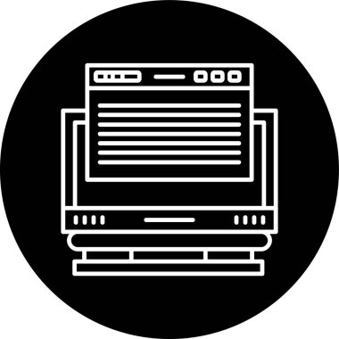 Web Hattı ters çevrilmiş çember. Web Kullanımı için Vektör İllüstrasyonu