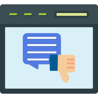 Düz Geri besleme etiketi. Web Kullanımı için Vektör İllüstrasyonu