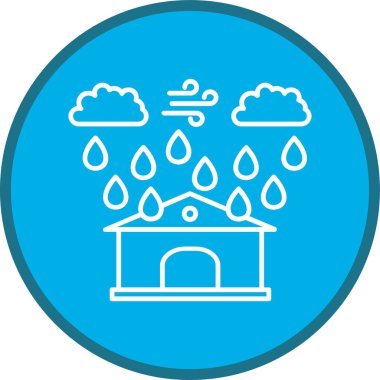 Yağmur Hattı çoklu dairesi. Web Kullanımı için Vektör İllüstrasyonu