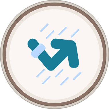 Bounce Flat sticker. Vector Illustration For Web Use