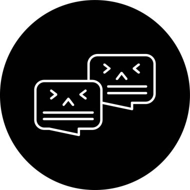 Sohbet Hattı ters dönmüş daire. Web Kullanımı için Vektör İllüstrasyonu