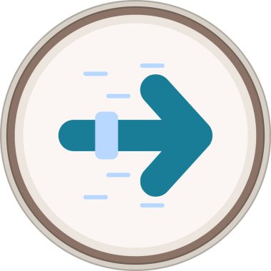 Sağ Ok Düz çıkartması. Web Kullanımı için Vektör İllüstrasyonu