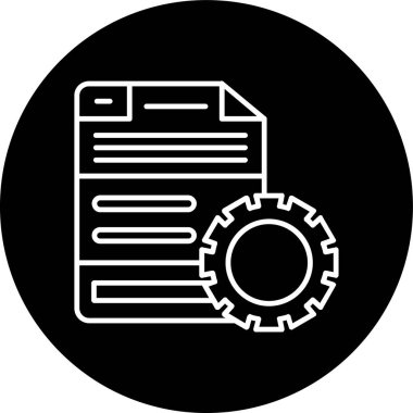 File Line inverted circle. Vector Illustration For Web Use