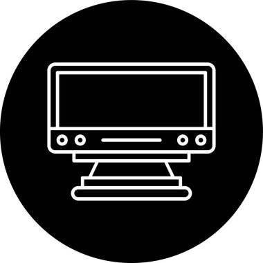 Bilgisayar Hattı ters çevrilmiş daire. Web Kullanımı için Vektör İllüstrasyonu