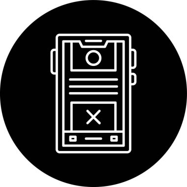 Akıllı telefon hattı ters çevrilmiş. Web Kullanımı için Vektör İllüstrasyonu