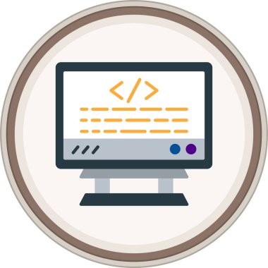 Düz etiket kodlanıyor. Web Kullanımı için Vektör İllüstrasyonu