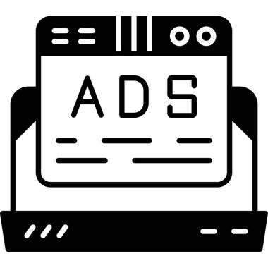 Çevrimiçi Reklam. Web Kullanımı için Vektör İllüstrasyonu