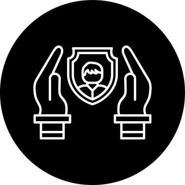 Longevity Line inverted circle. Vector Illustration For Web Use