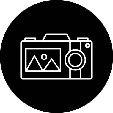 Fotoğraf çizgisi ters çevrilmiş. Web Kullanımı için Vektör İllüstrasyonu