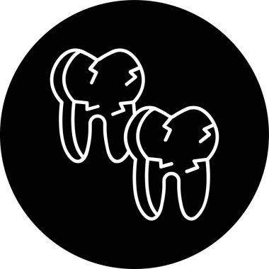 Tooth Line inverted circle. Vector Illustration For Web Use