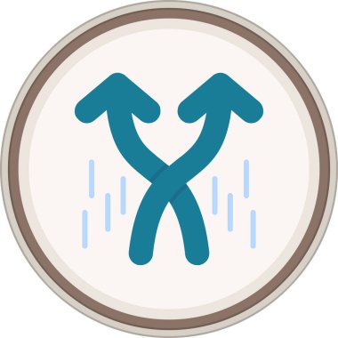 Shuffle Flat sticker. Vector Illustration For Web Use