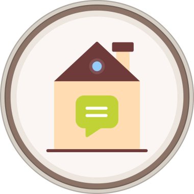 Düz Sohbet etiketi. Web Kullanımı için Vektör İllüstrasyonu