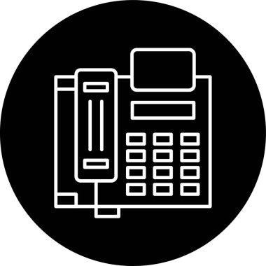 Telefon hattı ters çevrilmiş. Web Kullanımı için Vektör İllüstrasyonu