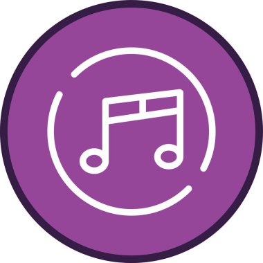 Müzik Hattı çoklu daire. Web Kullanımı için Vektör İllüstrasyonu