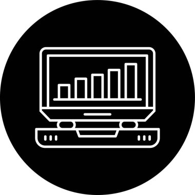 Stocks Line inverted circle. Vector Illustration For Web Use
